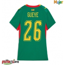 Camiseta Senegal Pape Gueye #26 Visitante Equipación para mujer Mundial 2026 manga corta